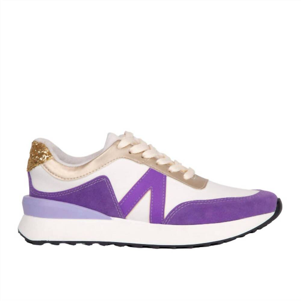 NEW MAKER'S women's nova glitter sneakers in purple